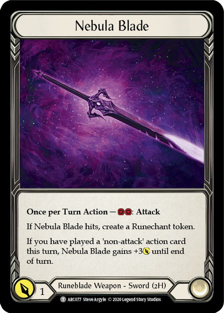 Nebula Blade // Teklo Plasma Pistol [U-ARC077 // U-ARC003] (Arcane Rising Unlimited) | Card Merchant Takapuna