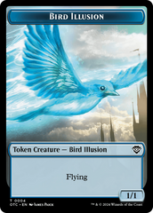 Dragon Elemental // Bird Illusion Double-Sided Token [Outlaws of Thunder Junction Commander Tokens] | Card Merchant Takapuna