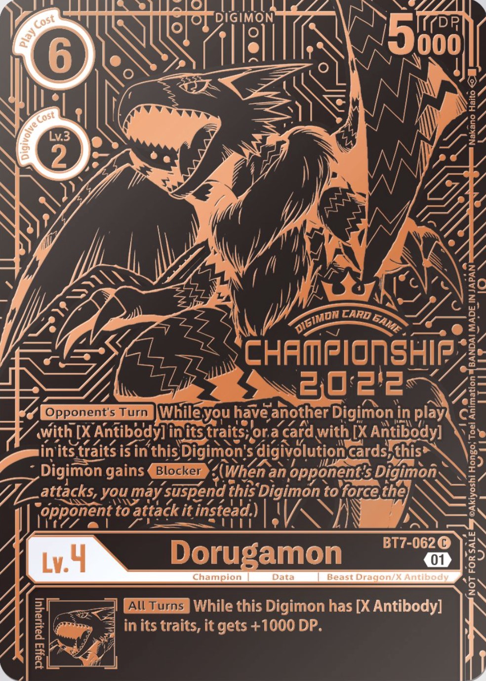 Dorugamon [BT7-062] (2022 Championship Finals 3rd Place) [Next Adventure Promos] | Card Merchant Takapuna