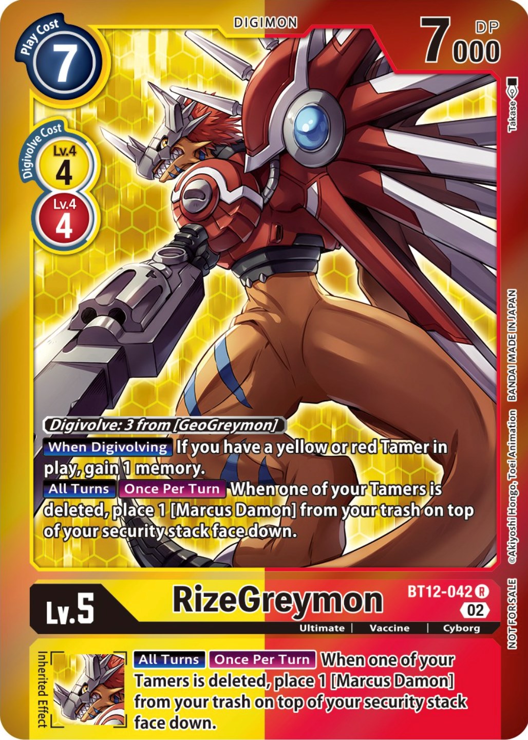 RizeGreymon [BT12-042] (Tamer Party -Special-) [Across Time Promos] | Card Merchant Takapuna