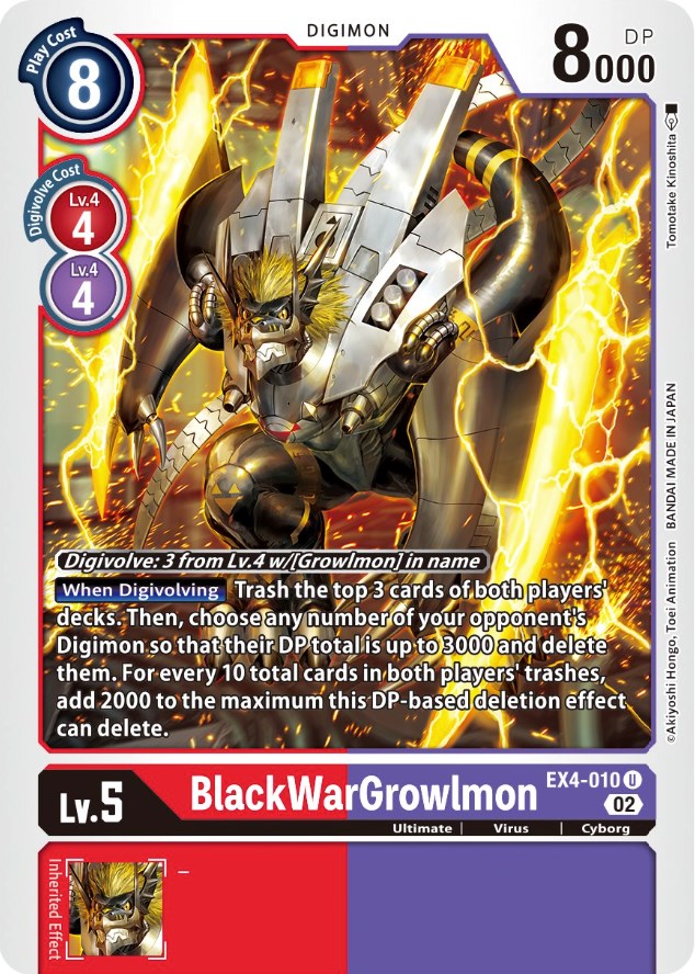 BlackWarGrowlmon [EX4-010] [Alternative Being Booster] | Card Merchant Takapuna