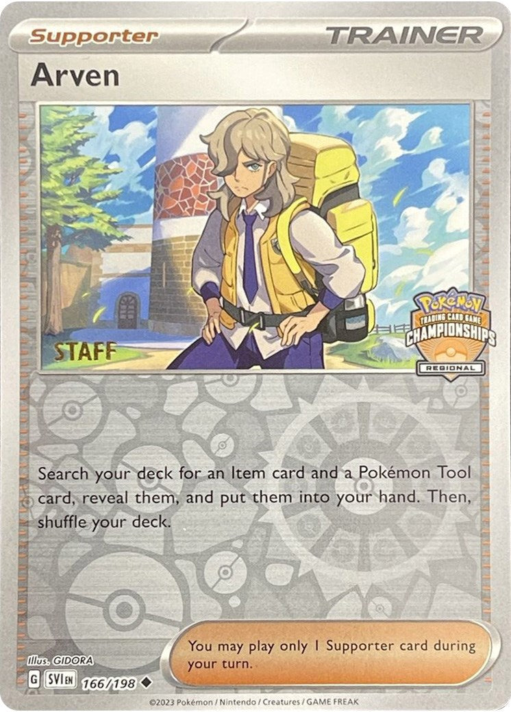 Arven (166/198) (Staff Regional Championships) [League & Championship Cards] | Card Merchant Takapuna