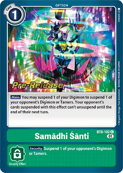 Samadhi Santi [BT8-102] [New Awakening Pre-Release Cards] | Card Merchant Takapuna