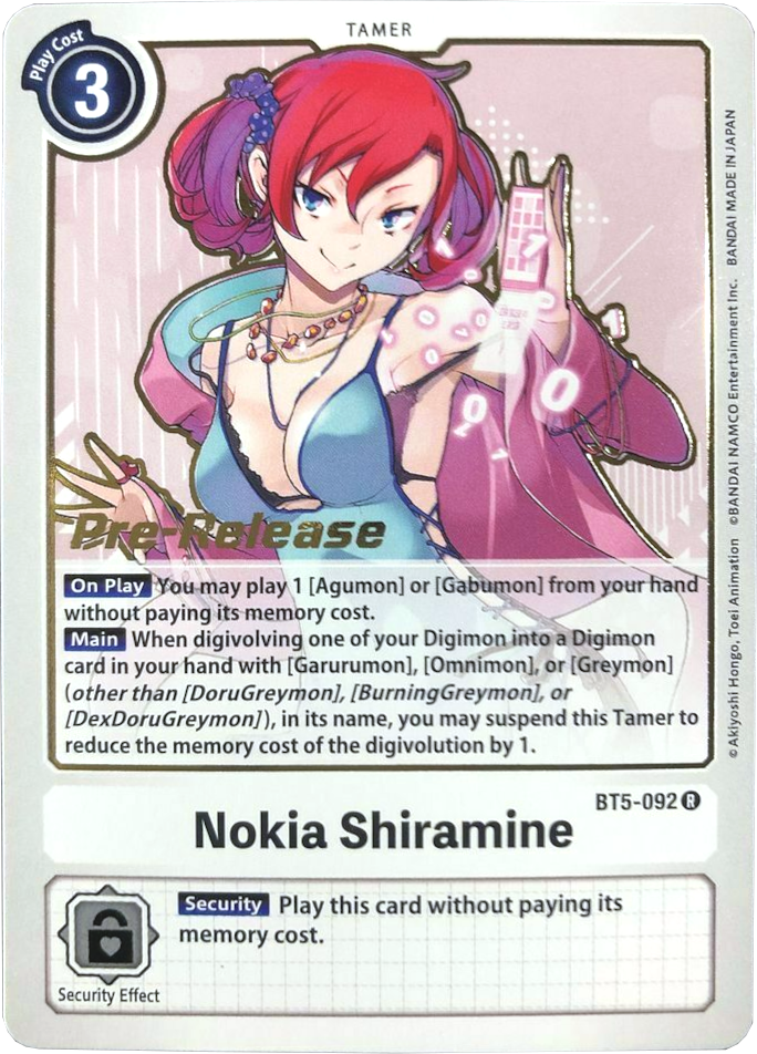 Nokia Shiramine [BT5-092] [Battle of Omni Pre-Release Promos] | Card Merchant Takapuna