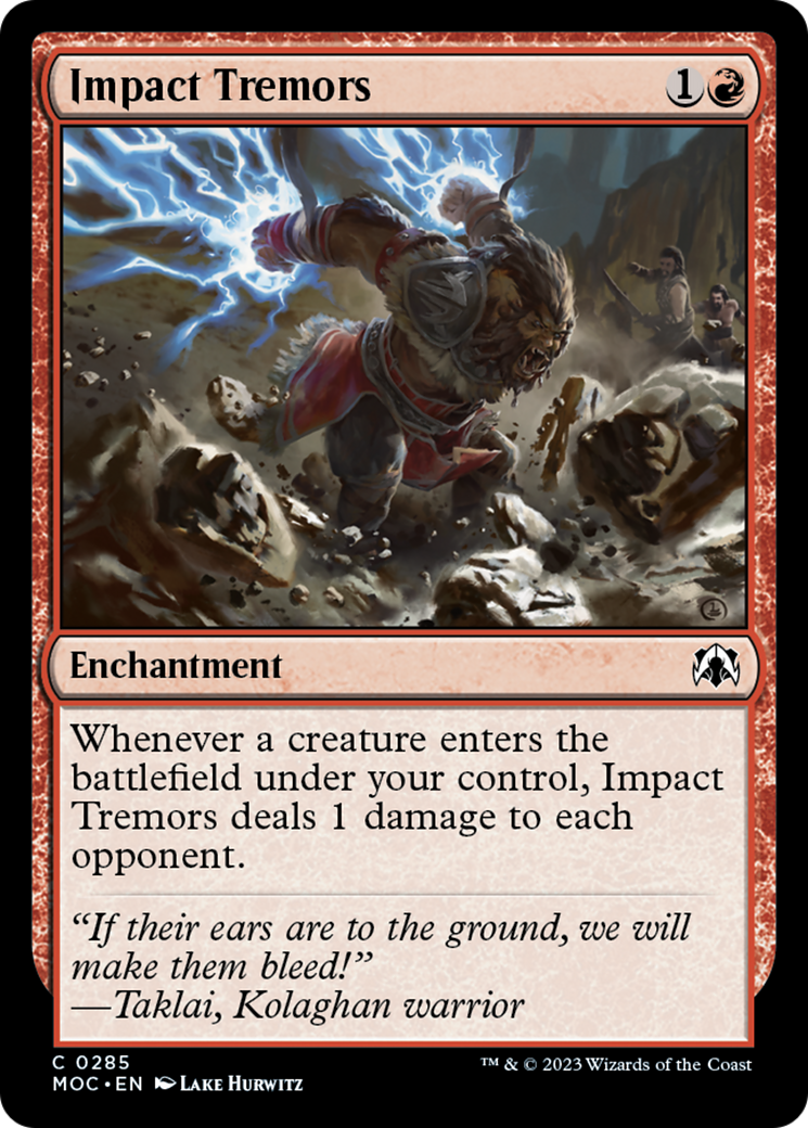 Impact Tremors [March of the Machine Commander] | Card Merchant Takapuna