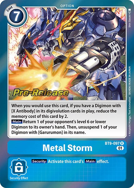 Metal Storm [BT9-097] [X Record Pre-Release Promos] | Card Merchant Takapuna