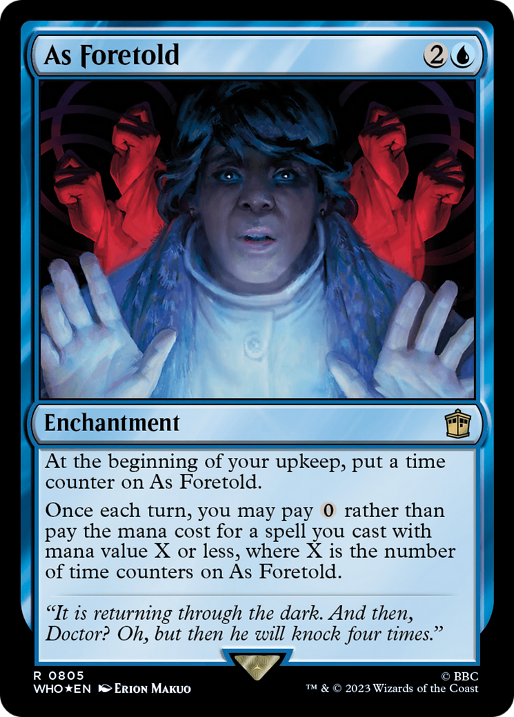 As Foretold (Surge Foil) [Doctor Who] | Card Merchant Takapuna