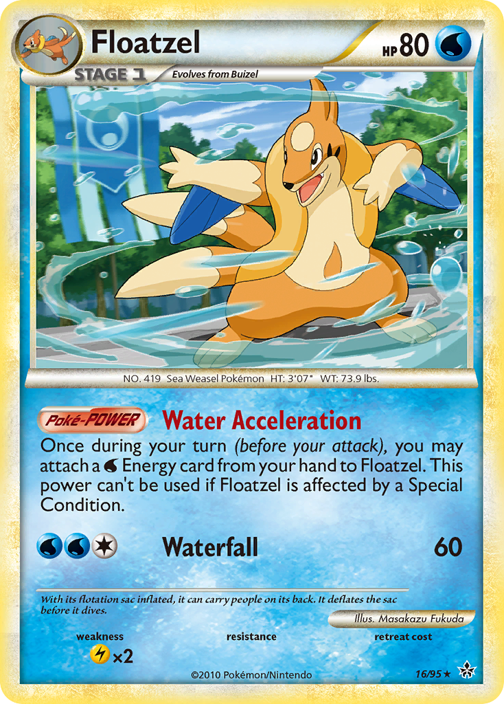 Floatzel (16/95) [HeartGold & SoulSilver: Unleashed] | Card Merchant Takapuna