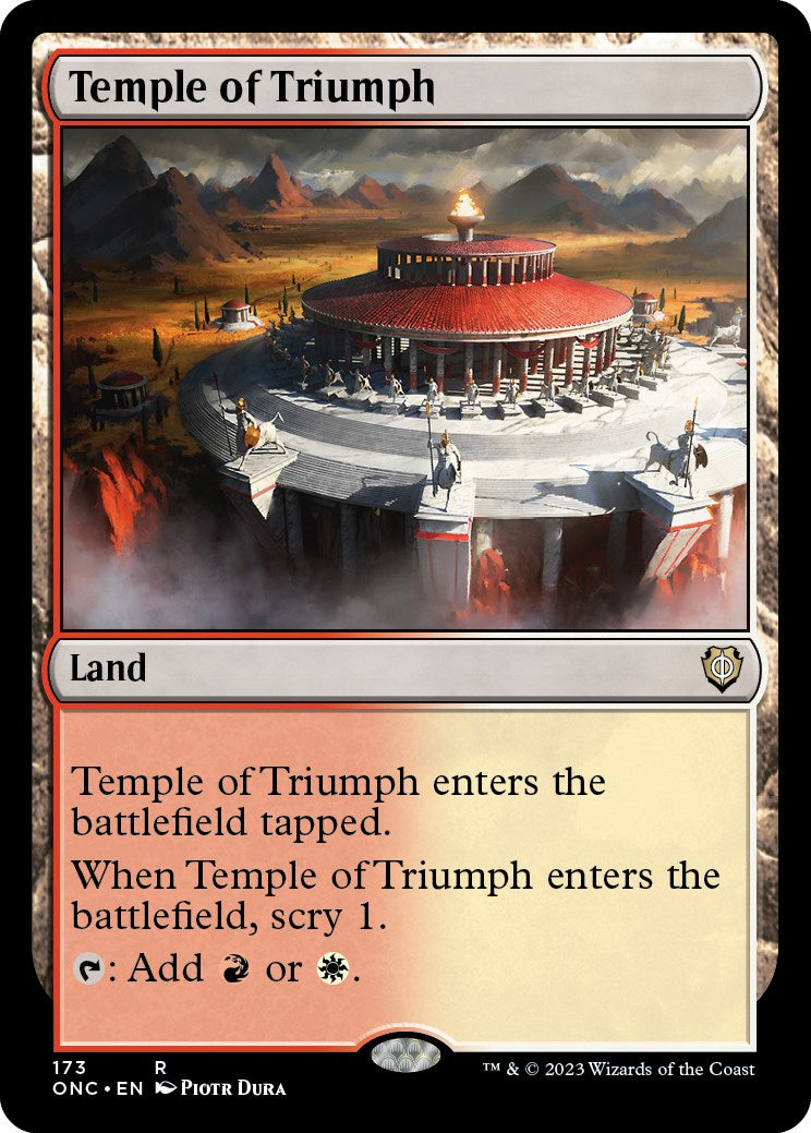 Temple of Triumph [Phyrexia: All Will Be One Commander] | Card Merchant Takapuna