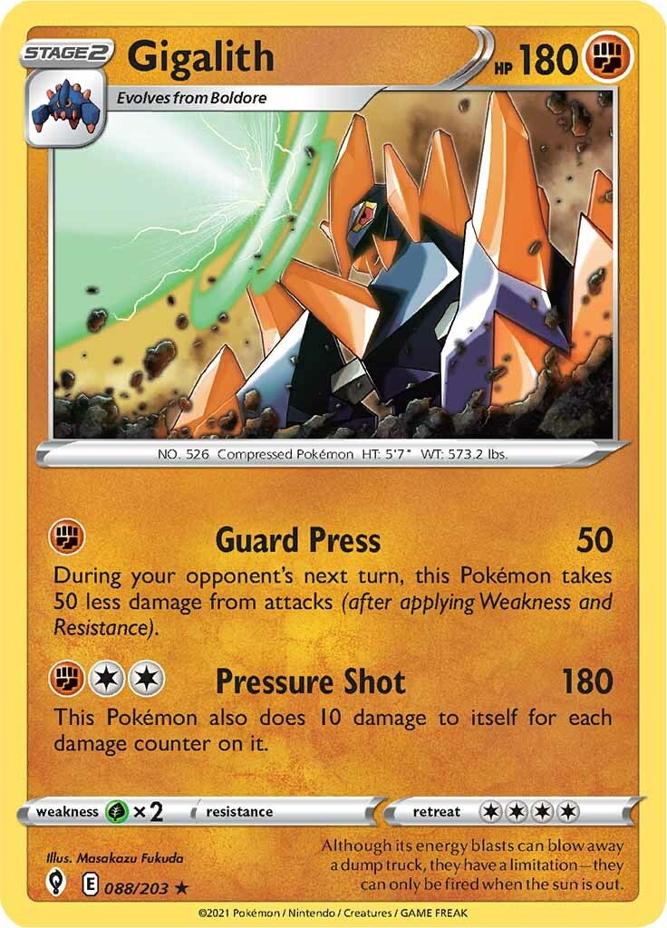 Gigalith (088/203) [Sword & Shield: Evolving Skies] | Card Merchant Takapuna