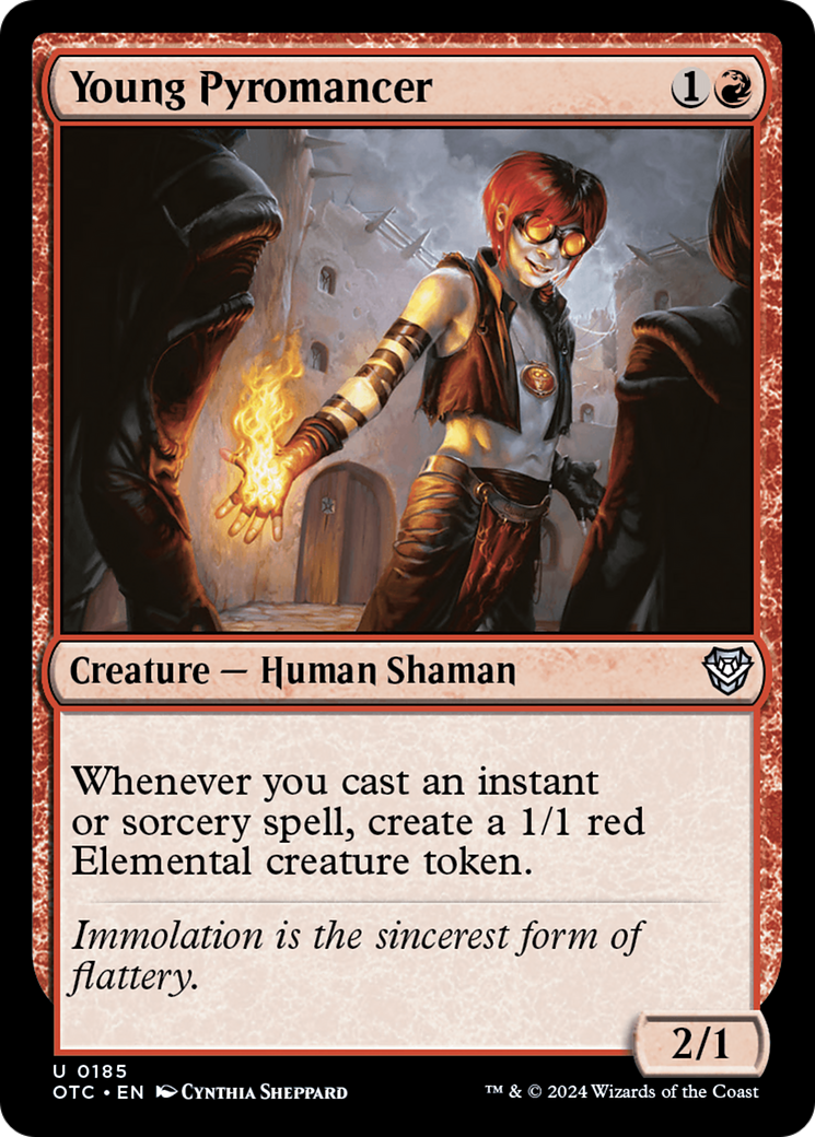 Young Pyromancer [Outlaws of Thunder Junction Commander] | Card Merchant Takapuna