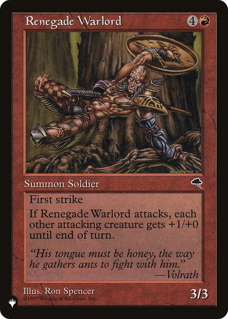 Renegade Warlord [The List] | Card Merchant Takapuna