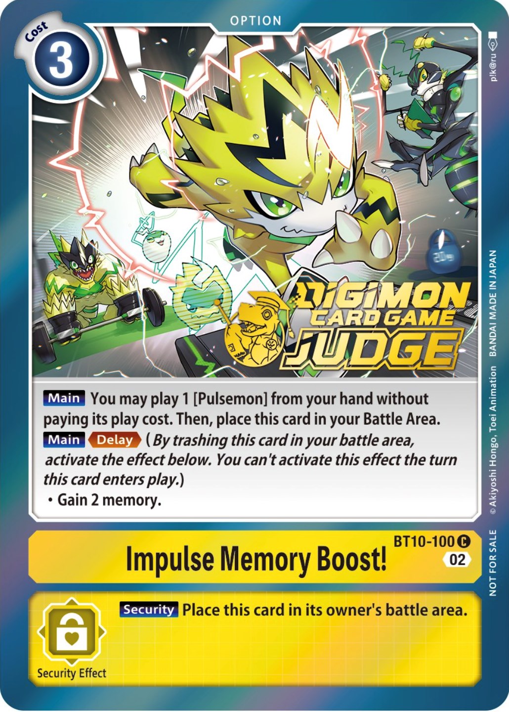 Impulse Memory Boost! [BT10-100] (Judge Pack 3) [Xros Encounter Promos] | Card Merchant Takapuna