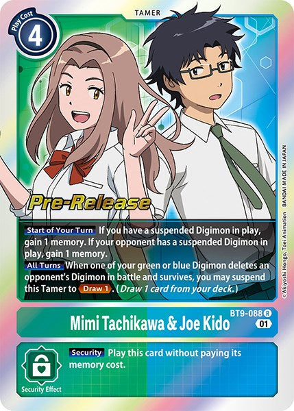 Mimi Tachikawa & Joe Kido [BT9-088] [X Record Pre-Release Promos] | Card Merchant Takapuna