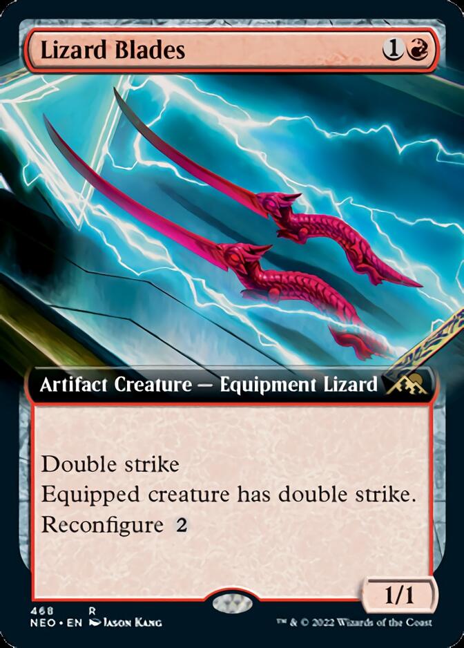 Lizard Blades (Extended Art) [Kamigawa: Neon Dynasty] | Card Merchant Takapuna