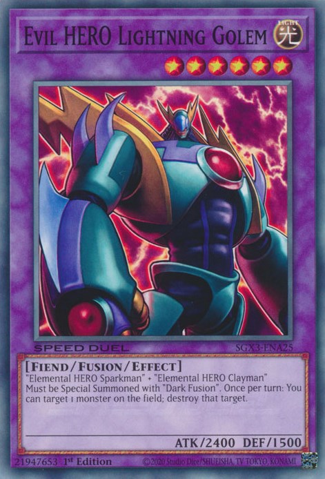 Evil HERO Lightning Golem [SGX3-ENA25] Common | Card Merchant Takapuna