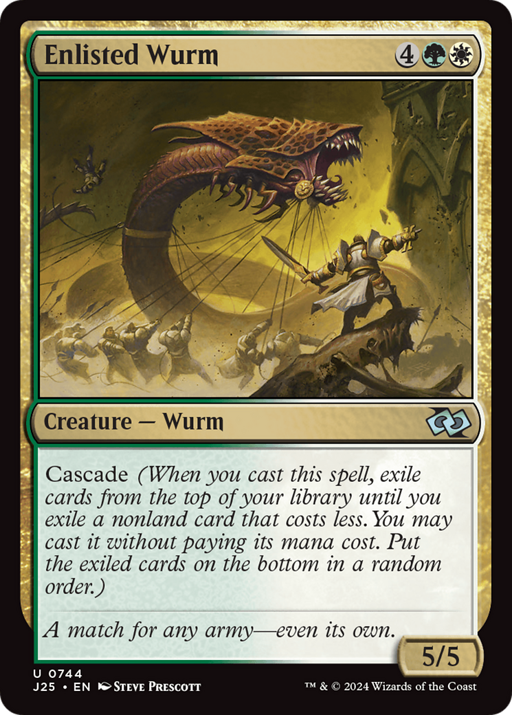 Enlisted Wurm [Foundations Jumpstart] | Card Merchant Takapuna