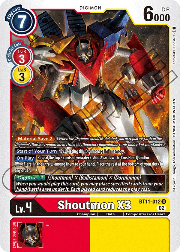 Shoutmon X3 [BT11-012] [Dimensional Phase] | Card Merchant Takapuna