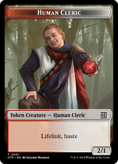 Human Cleric // Plot Double-Sided Token [Outlaws of Thunder Junction: Breaking News Tokens] | Card Merchant Takapuna