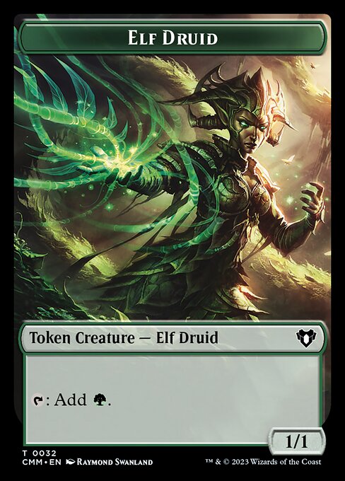 The Monarch // Elf Druid Double-Sided Token [Commander Masters Tokens] | Card Merchant Takapuna