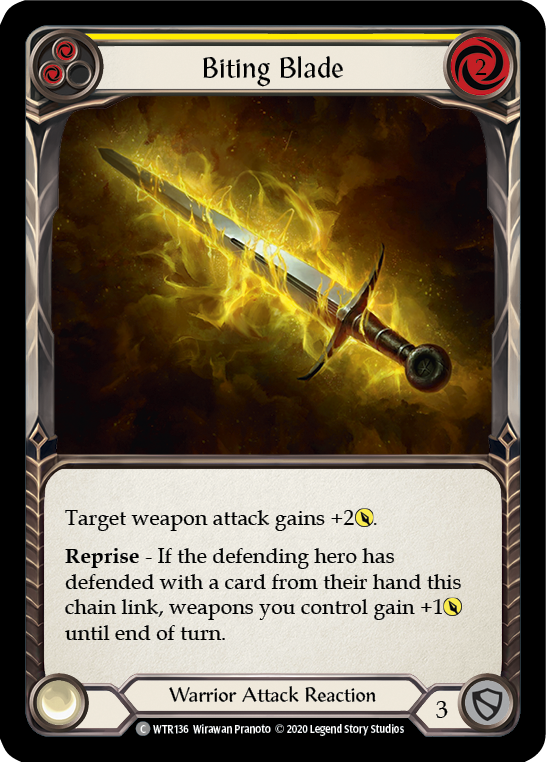 Biting Blade (Yellow) [U-WTR136] (Welcome to Rathe Unlimited)  Unlimited Normal | Card Merchant Takapuna