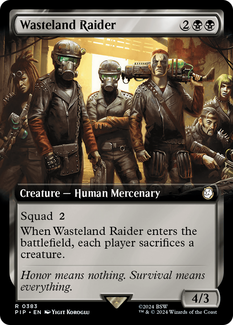 Wasteland Raider (Extended Art) [Fallout] | Card Merchant Takapuna