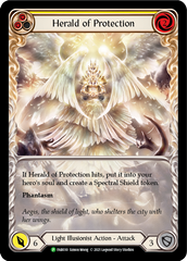 Herald of Protection (Yellow Extended Art) [FAB030] (Promo)  Rainbow Foil | Card Merchant Takapuna