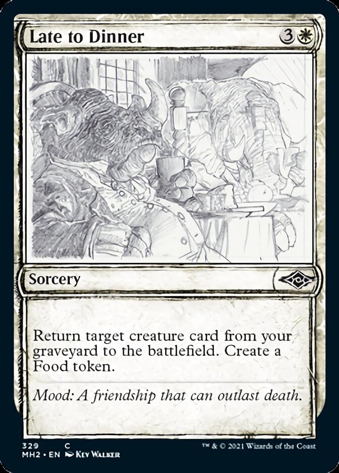 Late to Dinner (Sketch) [Modern Horizons 2] | Card Merchant Takapuna