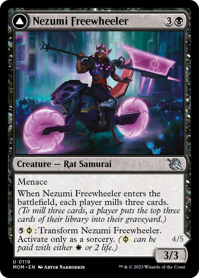 Nezumi Freewheeler // Hideous Fleshwheeler [March of the Machine] | Card Merchant Takapuna