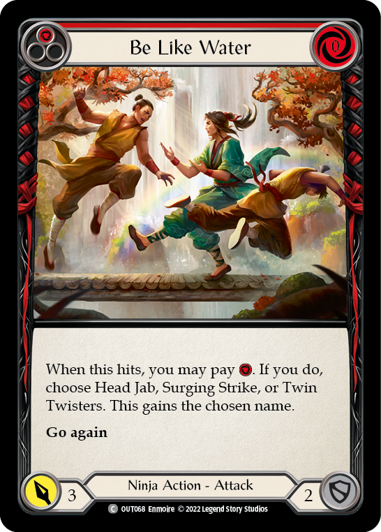 Be Like Water (Red) [OUT068] (Outsiders)  Rainbow Foil | Card Merchant Takapuna