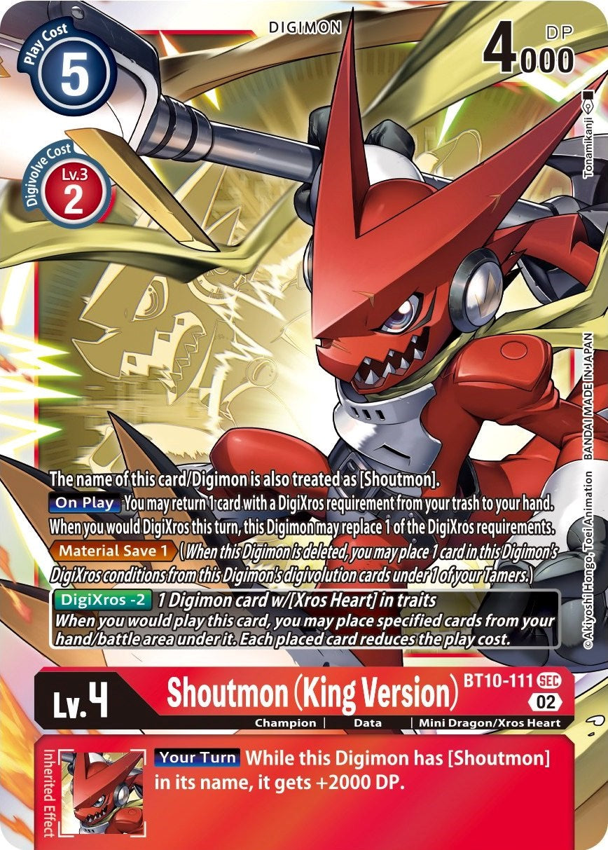 Shoutmon (King Version) [BT10-111] [Xros Encounter] | Card Merchant Takapuna