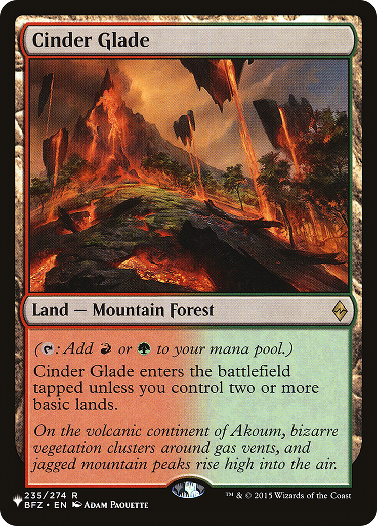 Cinder Glade [The List] | Card Merchant Takapuna