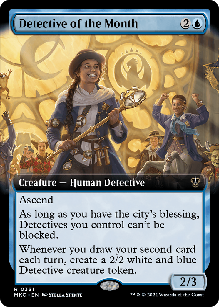 Detective of the Month (Extended Art) [Murders at Karlov Manor Commander] | Card Merchant Takapuna