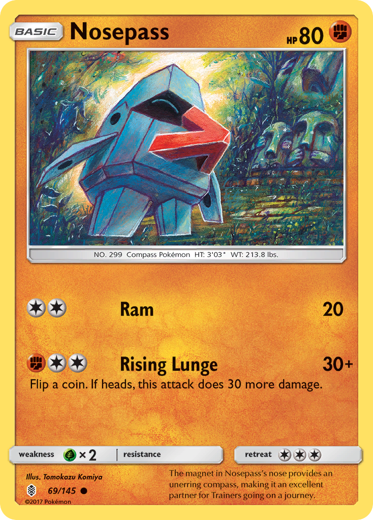 Nosepass (69/145) [Sun & Moon: Guardians Rising] | Card Merchant Takapuna