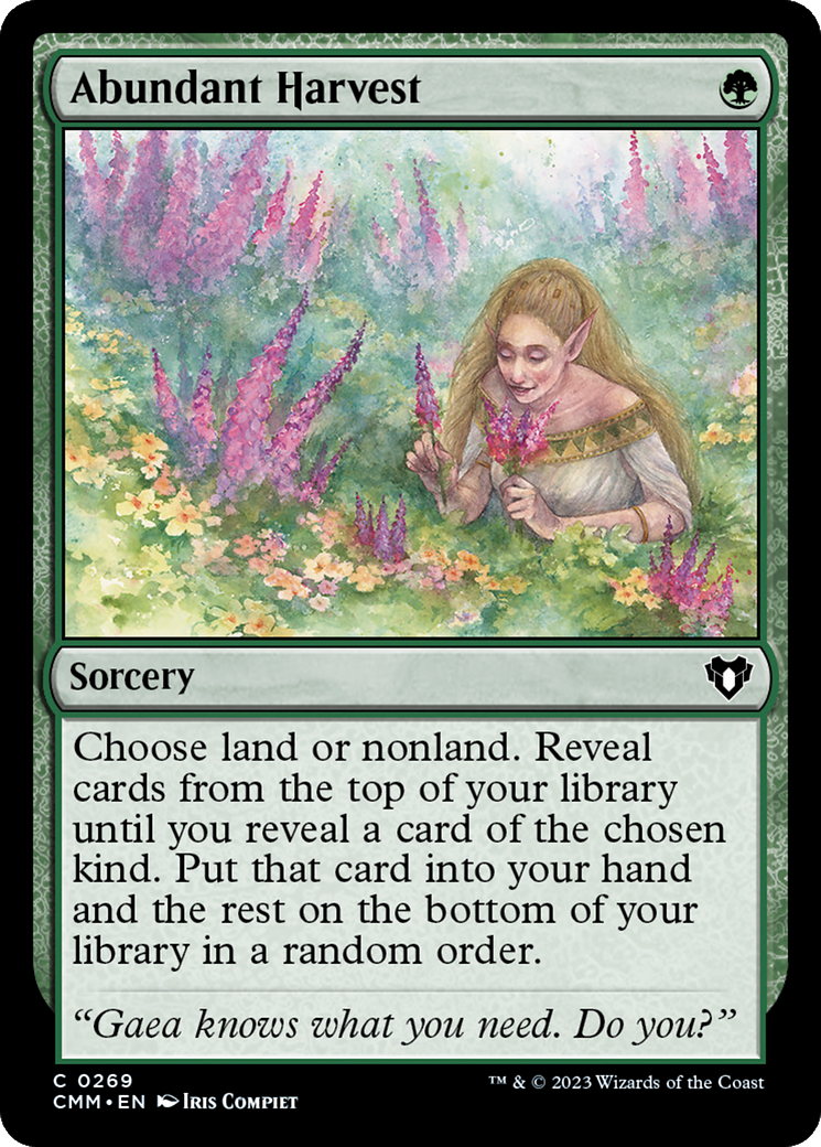 Abundant Harvest [Commander Masters] | Card Merchant Takapuna