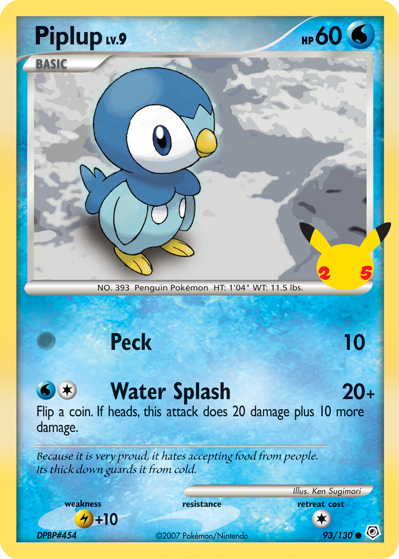 Piplup (93/130) (Jumbo Card) [First Partner Pack] | Card Merchant Takapuna