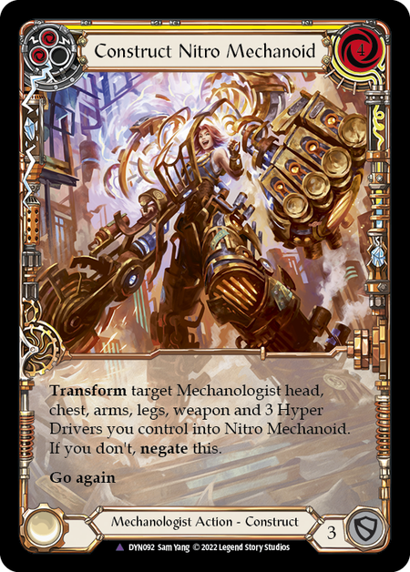 Construct Nitro Mechanoid // Nitro Mechanoid (Marvel) [DYN092] (Dynasty)  Cold Foil | Card Merchant Takapuna