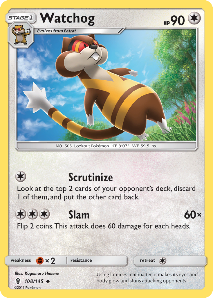 Watchog (108/145) [Sun & Moon: Guardians Rising] | Card Merchant Takapuna