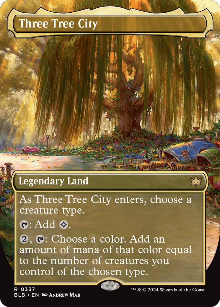 Three Tree City (Borderless) (0337) [Bloomburrow] | Card Merchant Takapuna