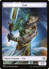 Phyrexian Goblin // Cat Double-Sided Token [Phyrexia: All Will Be One Tokens] | Card Merchant Takapuna