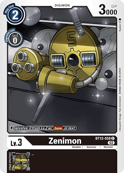 Zenimon [BT12-058] [Across Time] | Card Merchant Takapuna