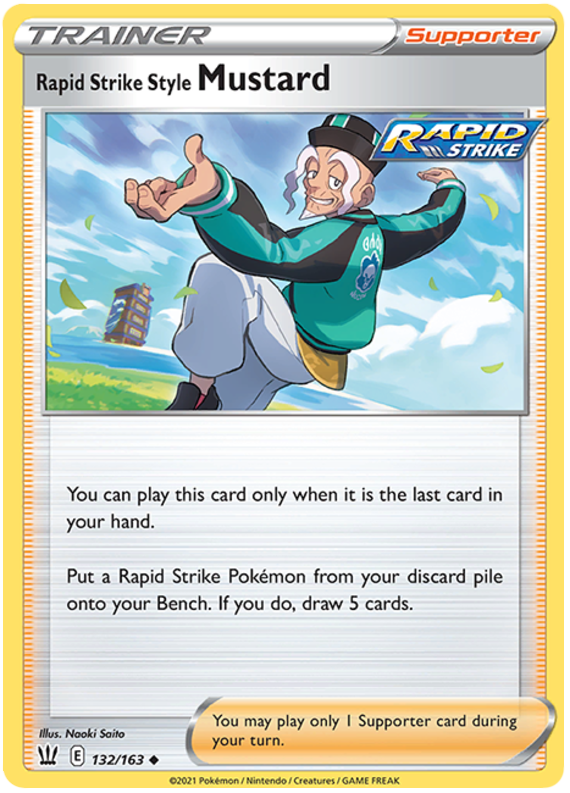 Rapid Strike Style Mustard (132/163) [Sword & Shield: Battle Styles] | Card Merchant Takapuna