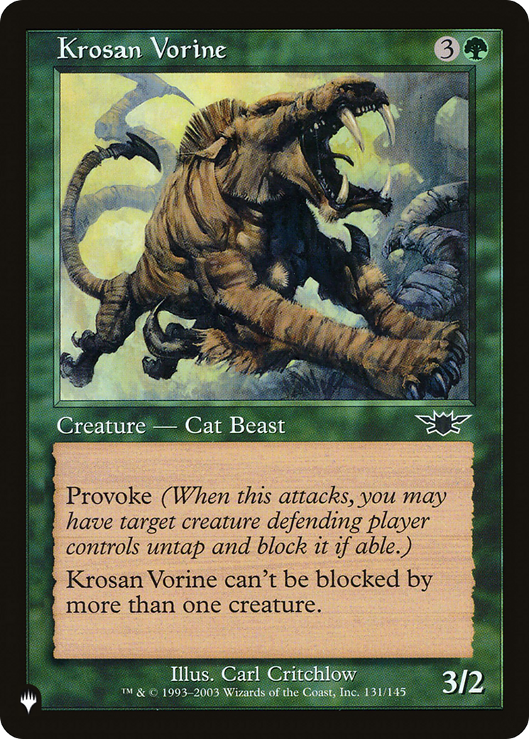 Krosan Vorine [The List Reprints] | Card Merchant Takapuna