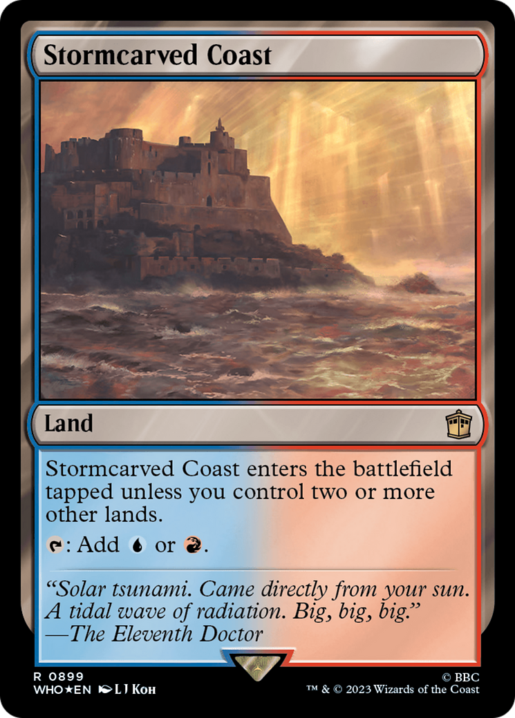 Stormcarved Coast (Surge Foil) [Doctor Who] | Card Merchant Takapuna