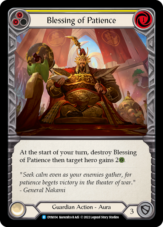 Blessing of Patience (Yellow) [DYN034] (Dynasty) | Card Merchant Takapuna