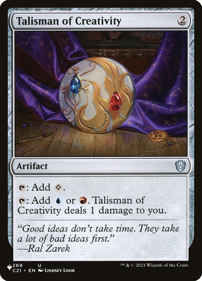 Talisman of Creativity [Secret Lair: Heads I Win, Tails You Lose] | Card Merchant Takapuna