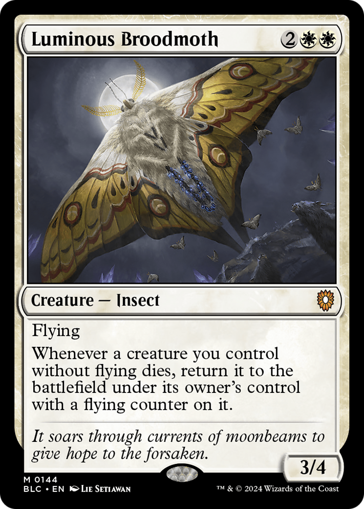 Luminous Broodmoth [Bloomburrow Commander] | Card Merchant Takapuna