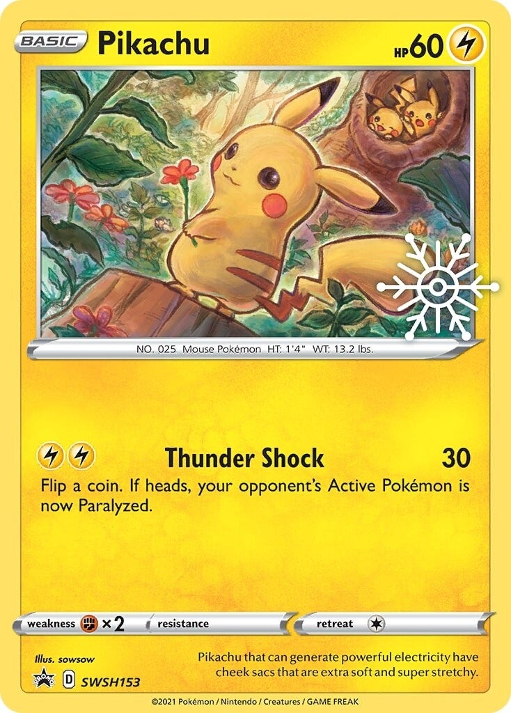 Pikachu (SWSH153) (Holiday Calendar) [Sword & Shield: Black Star Promos] | Card Merchant Takapuna