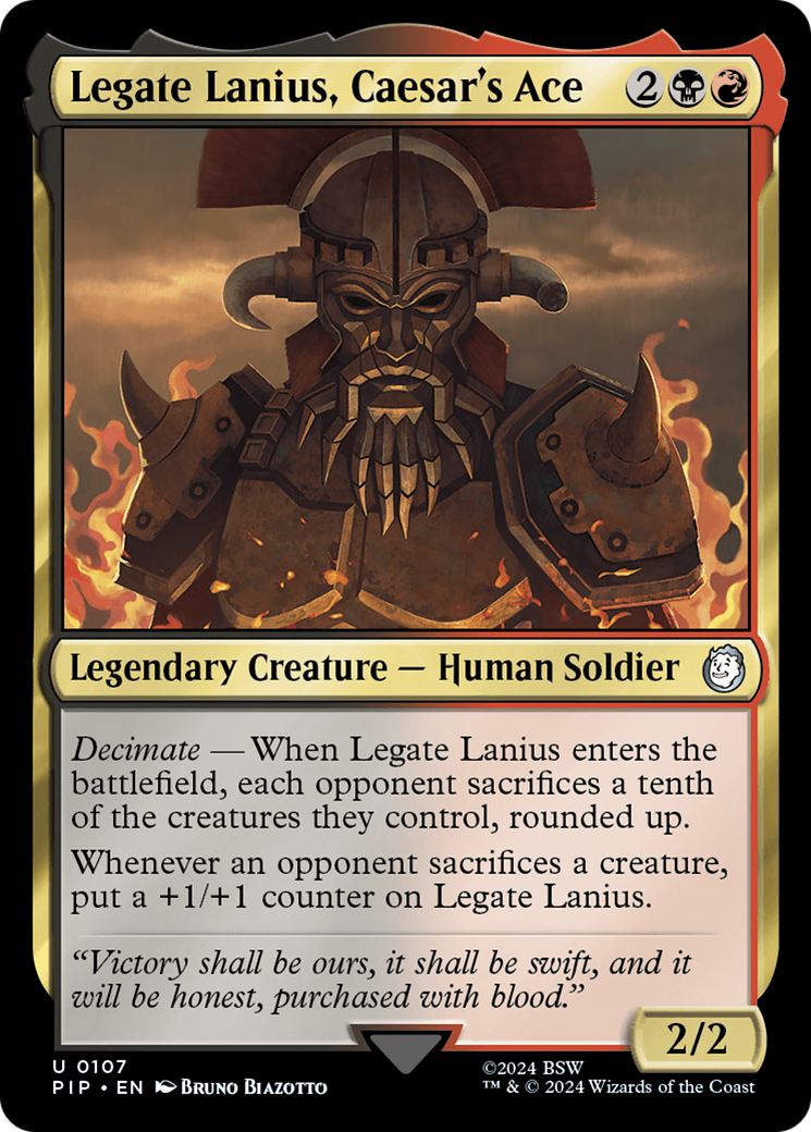 Legate Lanius, Caesar's Ace [Fallout] | Card Merchant Takapuna