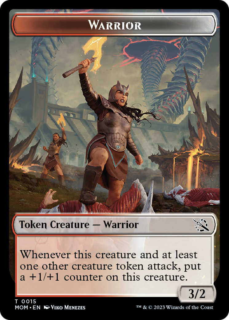 Warrior // Zombie Double-Sided Token [March of the Machine Tokens] | Card Merchant Takapuna